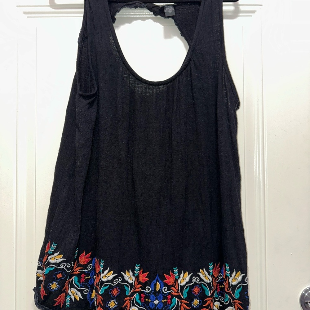 Torrid Black Embellished Tank Top Size 2